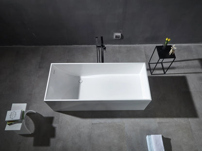 Vrijstaand bad - Solid surface - Keaton Mat wit - 171x73x55cm