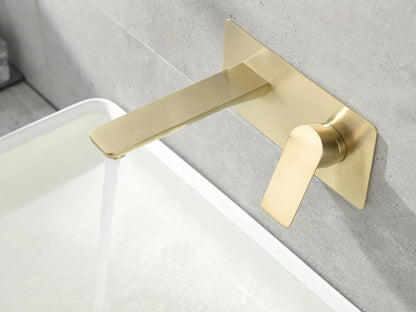 Inbouw wastafelmengkraan - Wanda Geborsteld goud - 20x23x11cm