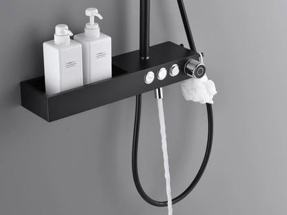 Thermostatisch opbouw regendoucheset - Alter Gunmetal grey