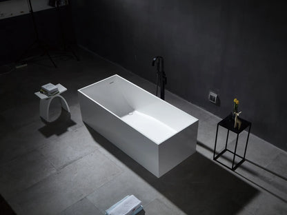 Vrijstaand bad - Solid surface - Keaton Mat wit - 171x73x55cm