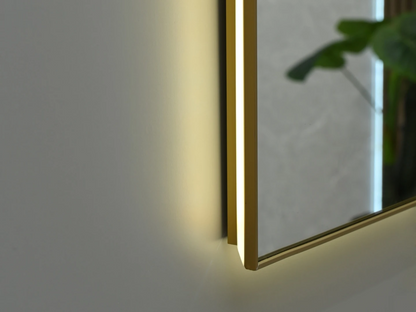 LED Badkamerspiegel - Bluetooth - Noël Geborsteld goud - 120x70cm