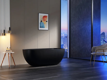 Vrijstaand bad - Lista Glans Zwart - 170x80x60cm
