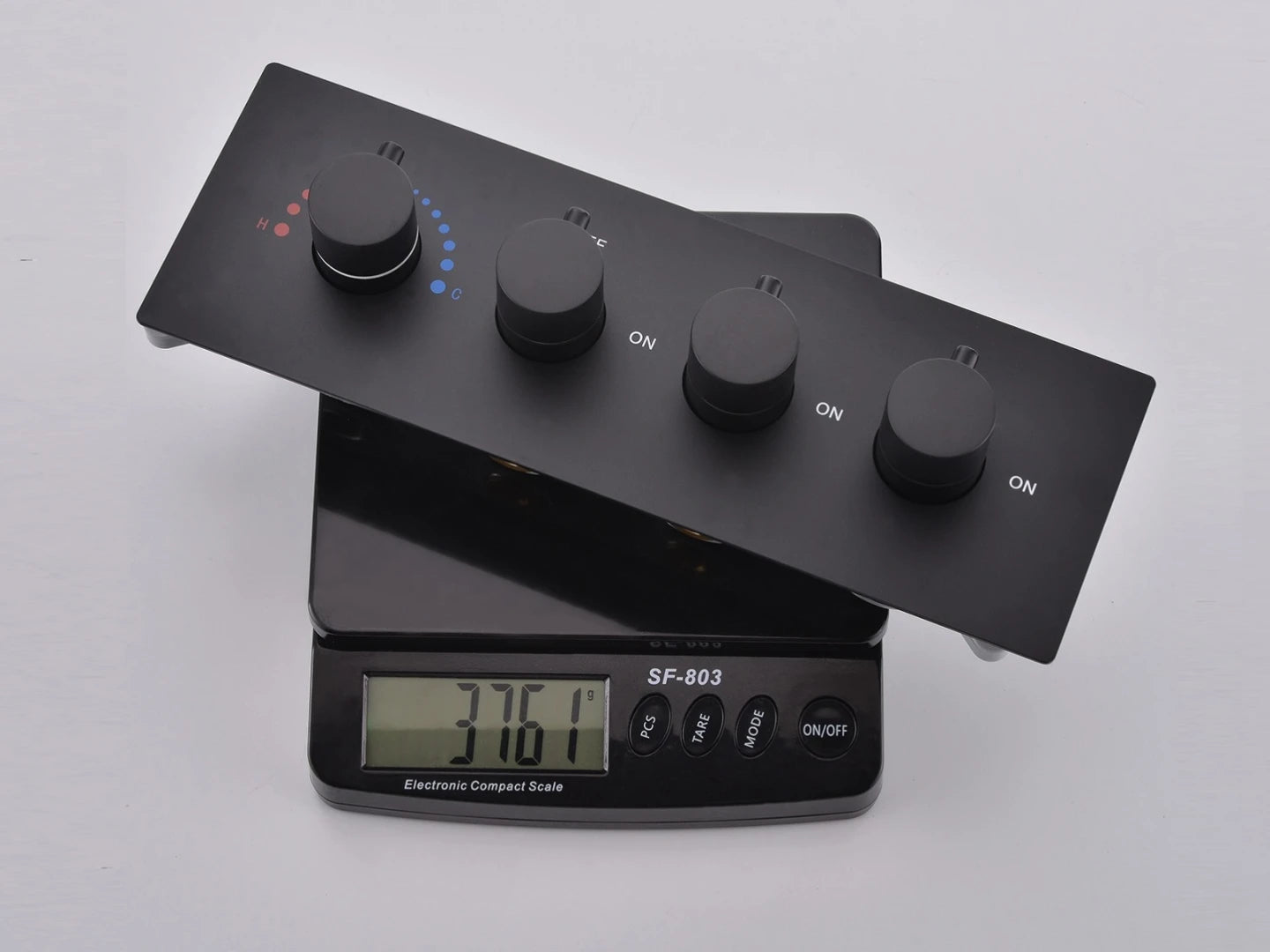 Thermostatische Inbouw regendoucheset - Boxer Mat zwart