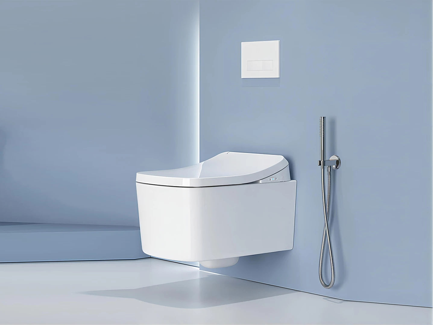 Hangend rimless toilet - Bidet - Portland Glans wit - 53x38x32cm