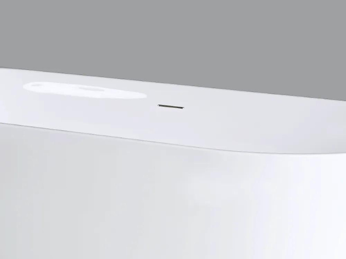 Luxora® Moon Vrijstaand Hoekbad Links 180x80 cm - Wit, Inclusief Afsluitbare Klikplug