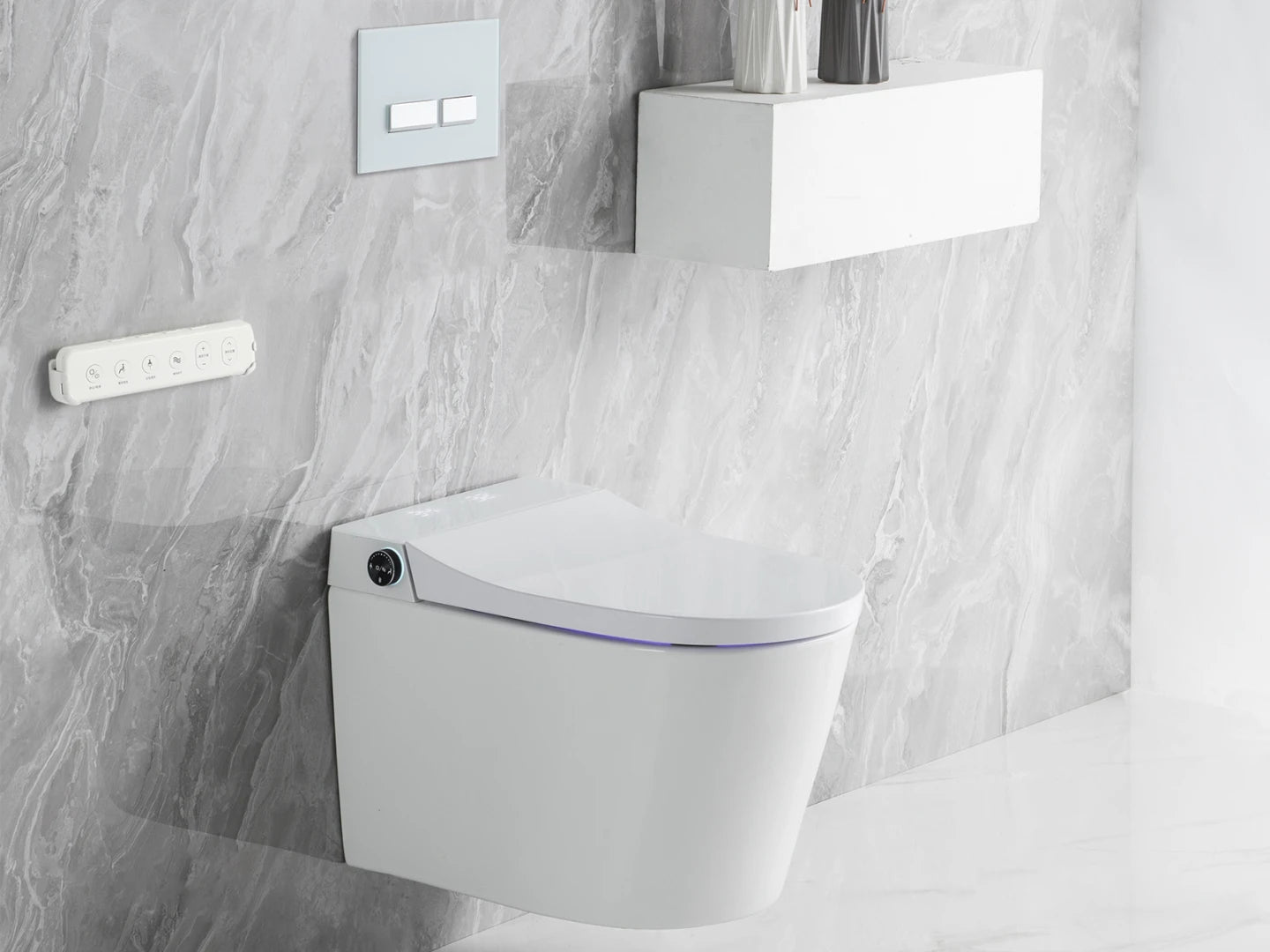 Hangend rimless toilet met reservoir - Bidet - Oakland