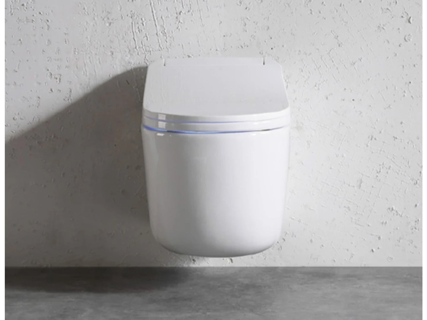 Hangend rimless toilet - Bidet - Texas Glans wit - 53x37x36cm