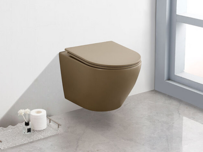 Toiletpot Randloos - Itsie taupe - Softclose Zitting