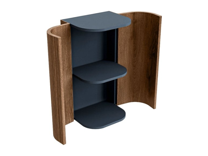 MONDIAZ - KURVE Kolomkast Badmeubel - 80cm - Walnut (Walnoot)