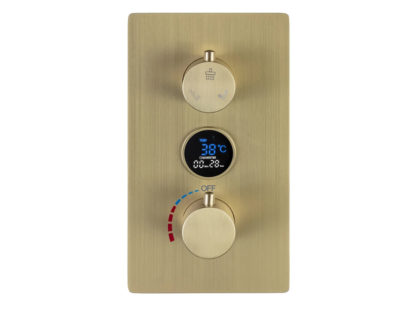 Inbouw regendoucheset - Digitaal display - Vincent Geborsteld goud