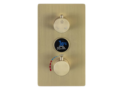 Inbouw regendoucheset - Digitaal display - Vincent Geborsteld goud