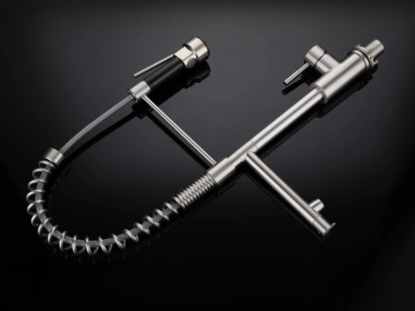 Semi-professional keukenkraan - Flexibele uitloop - Cocos Geborsteld RVS - 63cm