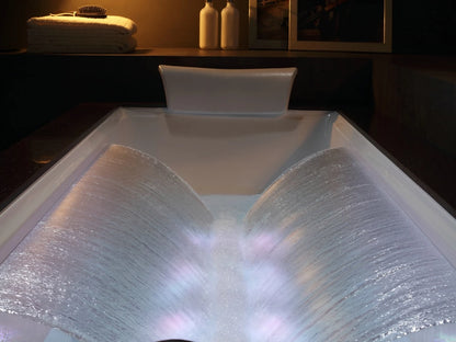 Vrijstaand massagebad - Corian top - Nebo Glans wit - 183x93x62cm