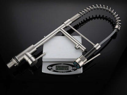 Semi-professional keukenkraan - Flexibele uitloop - Cocos Geborsteld RVS - 63cm