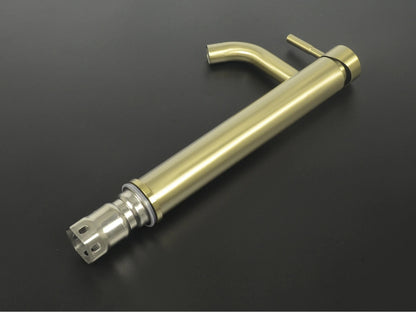 Hoge wastafelkraan - Xella Geborsteld goud - 28,5cm