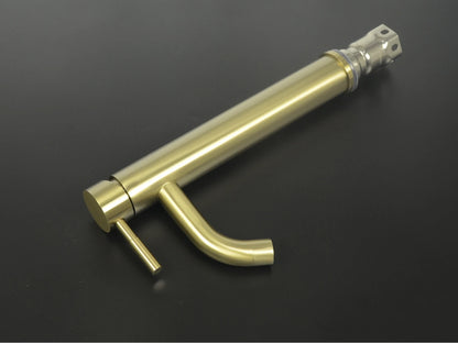 Hoge wastafelkraan - Xella Geborsteld goud - 28,5cm