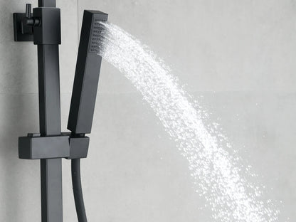 Thermostatisch opbouw regendoucheset - Cynthia Mat zwart