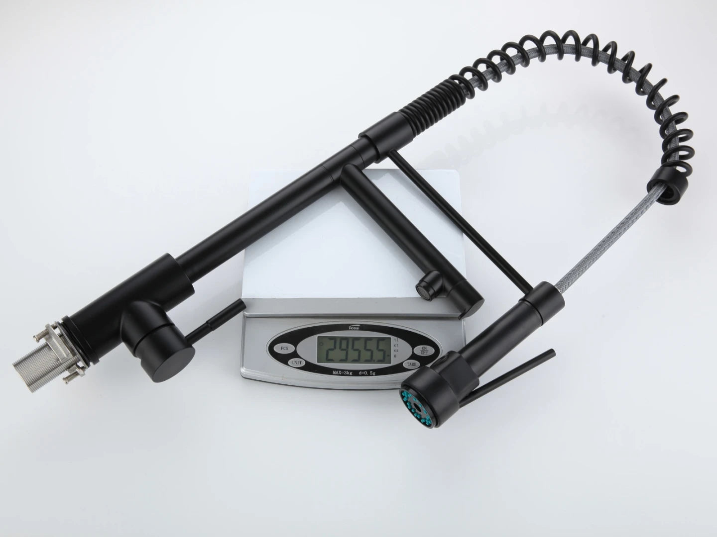 Semi-professional keukenkraan - Flexibele uitloop - Cocos Mat zwart - 63cm