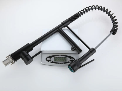 Semi-professional keukenkraan - Flexibele uitloop - Cocos Mat zwart - 63cm