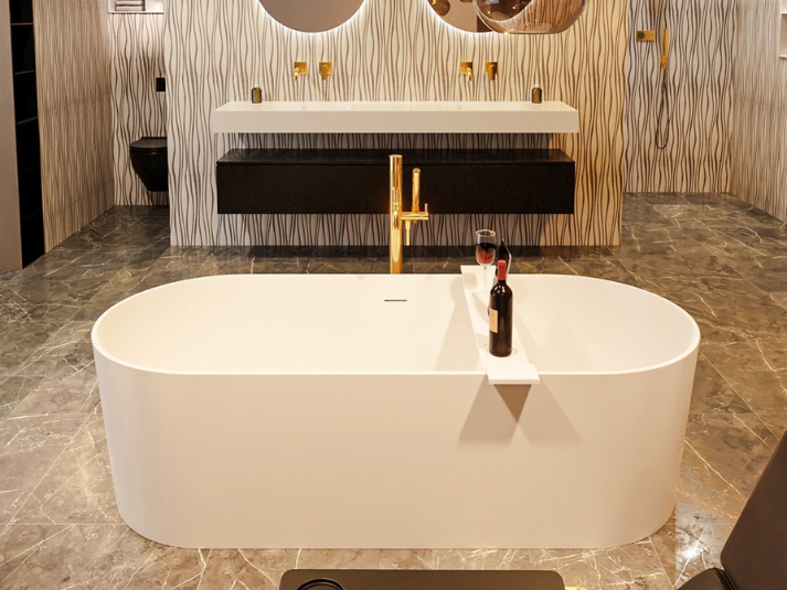 MONDIAZ NOBLE Vrijstaand Bad - 180x75cm - Talc / Talc (Wit)
