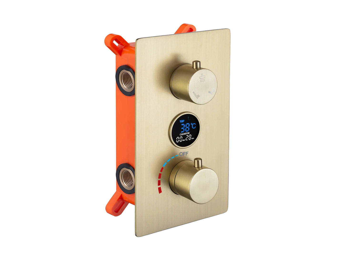 Inbouw regendoucheset - Digitaal display - Vincent Geborsteld goud