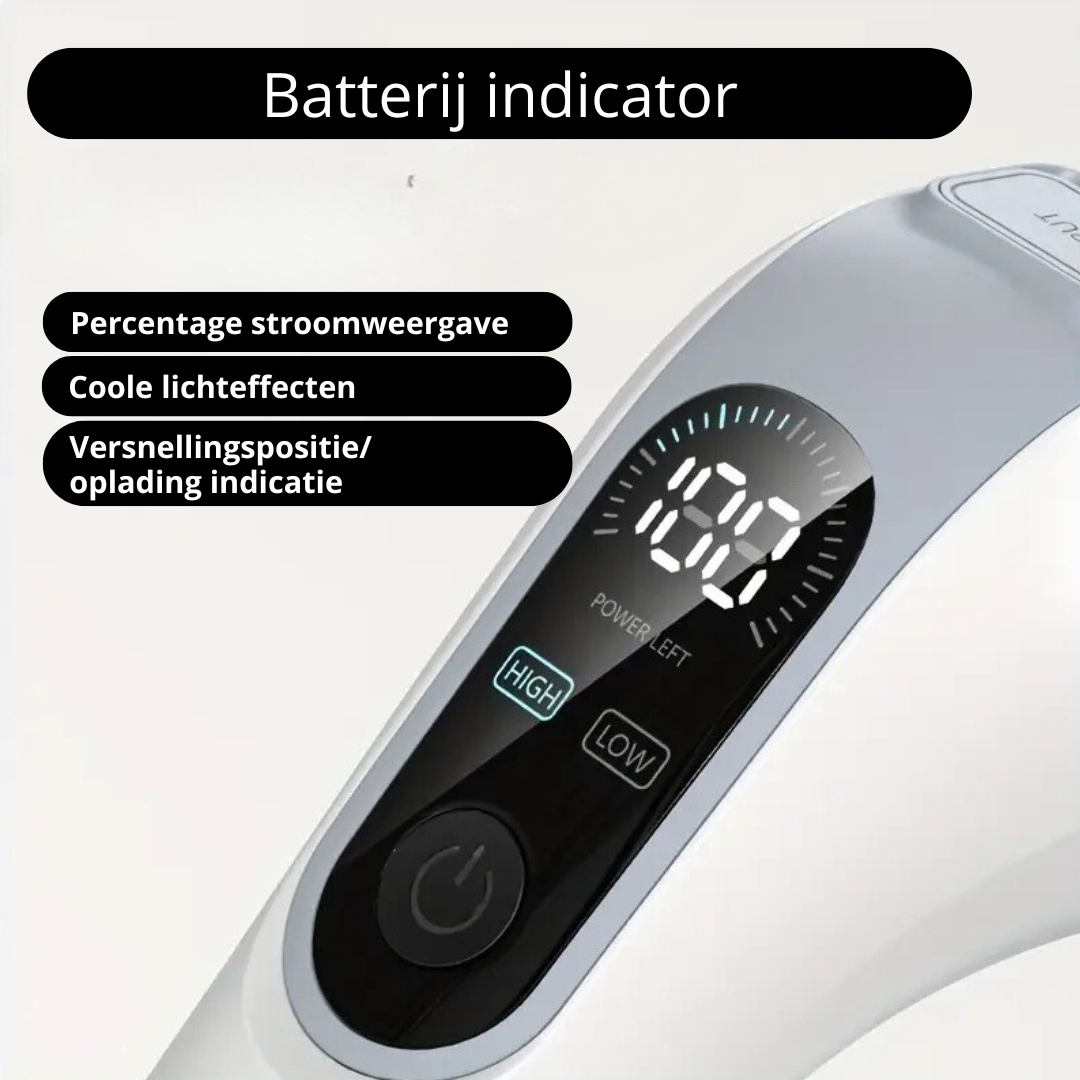 HomeEase® Elektrische Spin Scrubber Set - LED Display - Vervangbare Borstelkoppen, LED Display - Afneembare Lange Handgreep