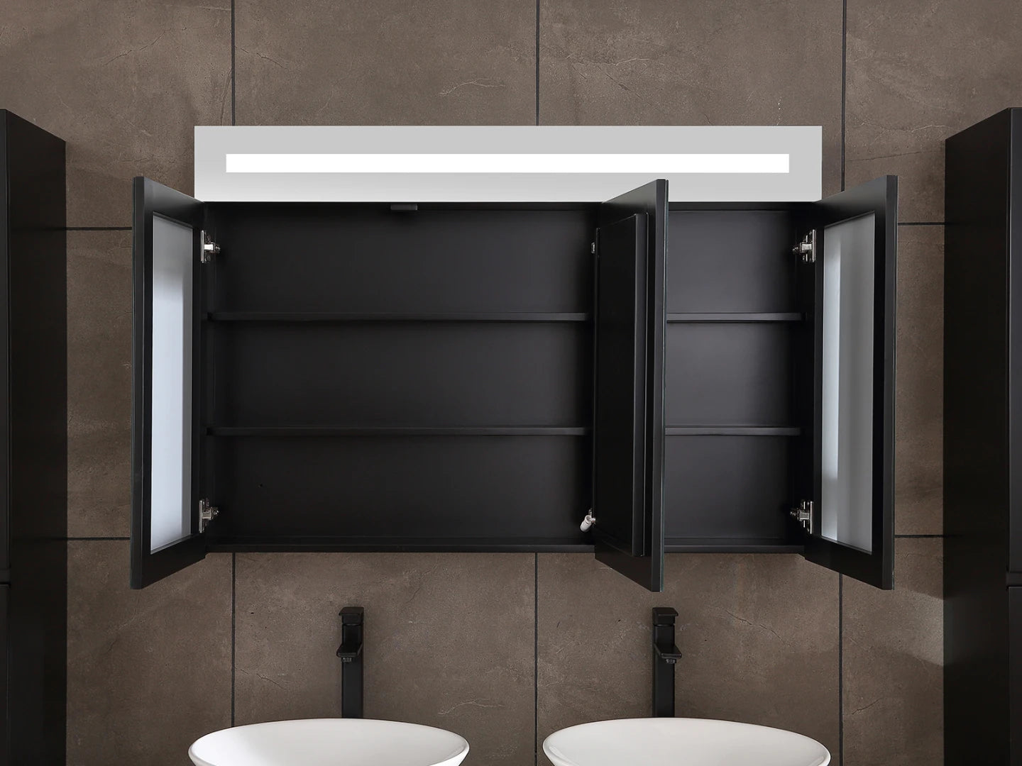 Badkamermeubelset (120cm) - 1 Hangkast - Greg Mat zwart - 120cm