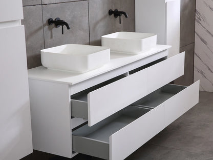 Badmeubel onderkast - Brandon Mat wit - 49x159x50cm