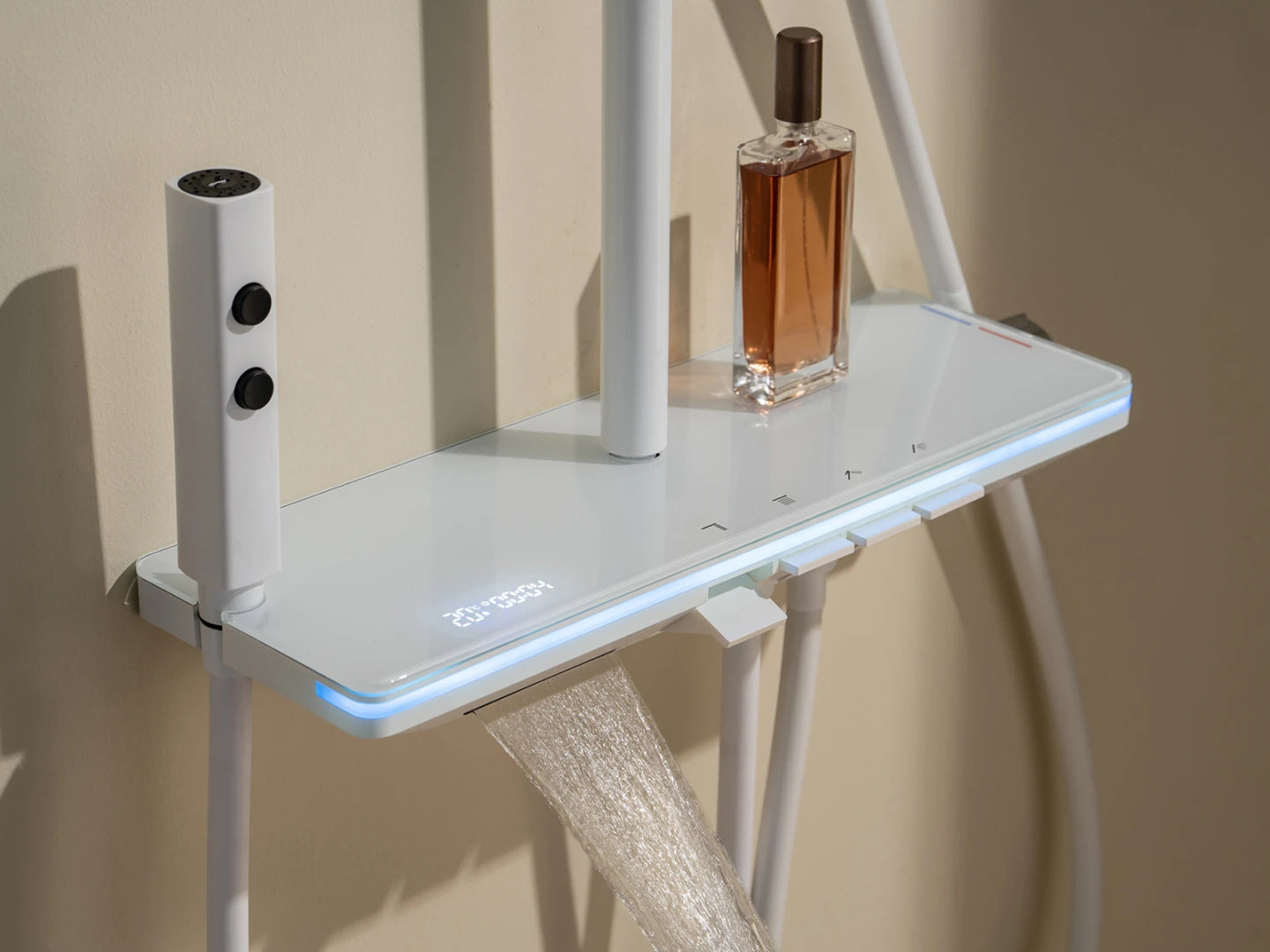Opbouw regendoucheset - Digitaal display - Julian Mat wit