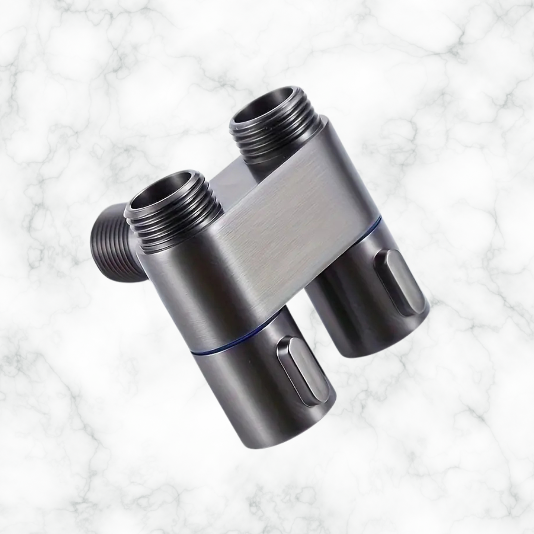 HomeEase® Bidet Sproeier Set met 2m Verlengslang, Dubbele Bediening & Universele Schroefdraad