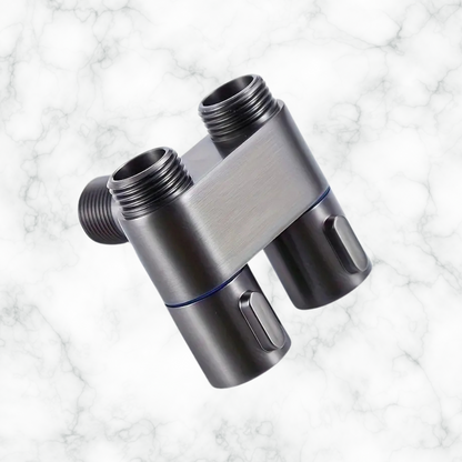 HomeEase® Bidet Sproeier Set met 2m Verlengslang, Dubbele Bediening & Universele Schroefdraad