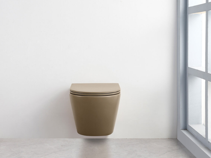 Toiletpot Randloos - Itsie taupe - Softclose Zitting