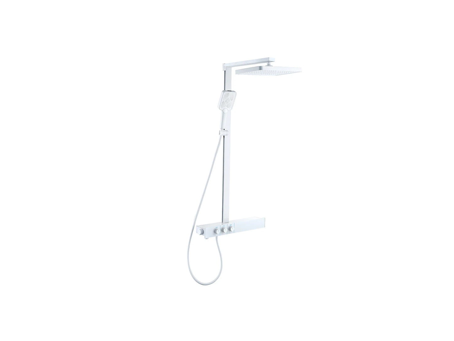 Thermostatisch opbouw regendoucheset - Cyber Mat wit