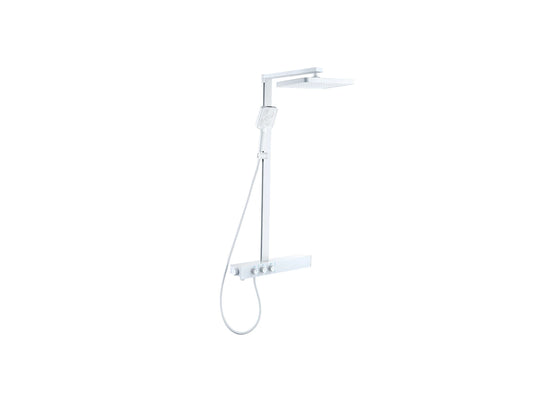 Thermostatisch opbouw regendoucheset - Cyber Mat wit