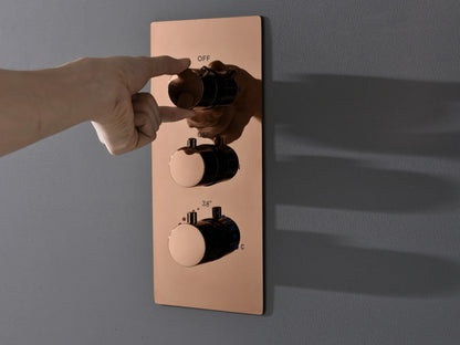 Thermostatische inbouw regendoucheset - Hake Rose goud