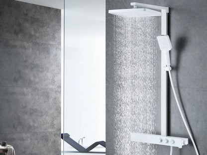 Thermostatisch opbouw regendoucheset - Cyber Mat wit