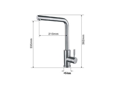 Keukenkraan - Uittrekbare uitloop - Rosa Geborsteld RVS - 36cm