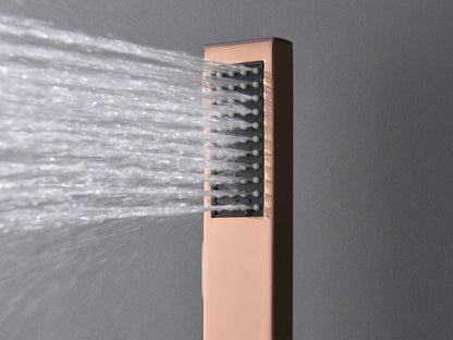 Thermostatische inbouw regendoucheset - Hake Rose goud
