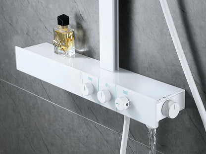 Thermostatisch opbouw regendoucheset - Cyber Mat wit