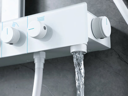 Thermostatisch opbouw regendoucheset - Cyber Mat wit