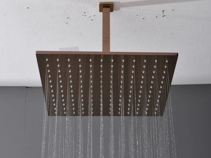 Thermostatische inbouw regendoucheset - Hake Rose goud