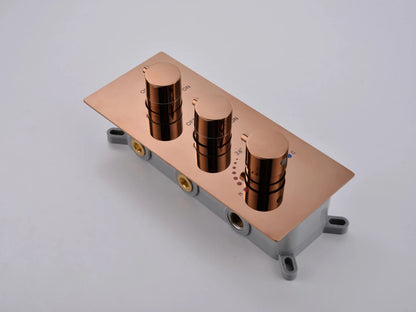 Thermostatische inbouw regendoucheset - Hake Rose goud