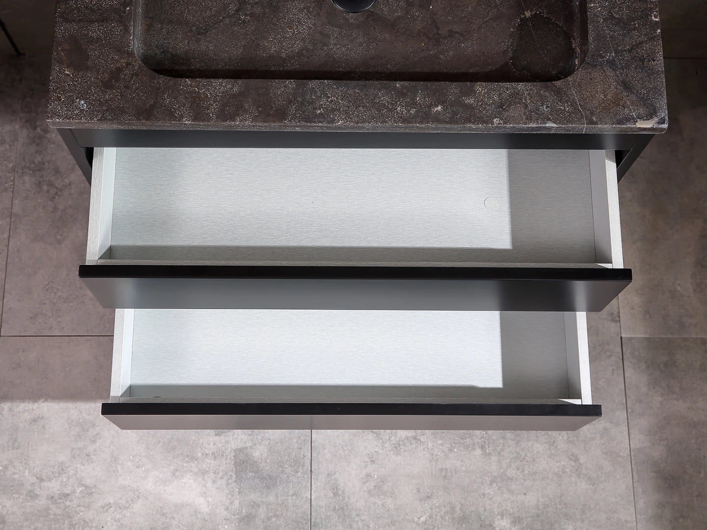 Badmeubel onderkast - Bradley Mat zwart - 49x79,5x50cm