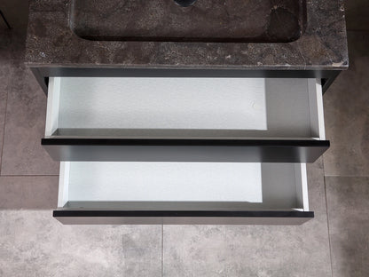 Badmeubel onderkast - Bradley Mat zwart - 49x79,5x50cm