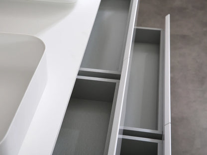 Badmeubel onderkast - Brandon Mat wit - 49x159x50cm