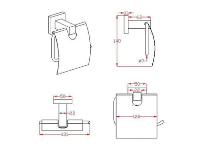 3-delig toiletaccessoires set - Duke
