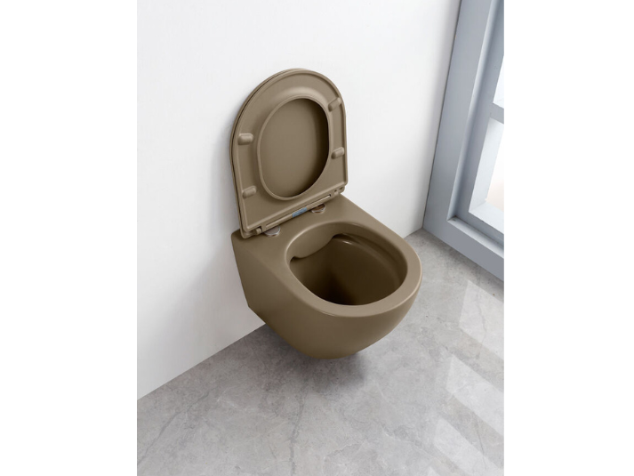 Toiletpot Randloos - Itsie taupe - Softclose Zitting