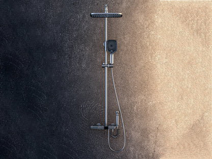 Opbouw regendoucheset - Digitaal display - Jesse Gunmetal grey