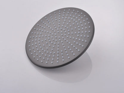 Thermostatische inbouw regendoucheset - Yuma Gunmetal grey