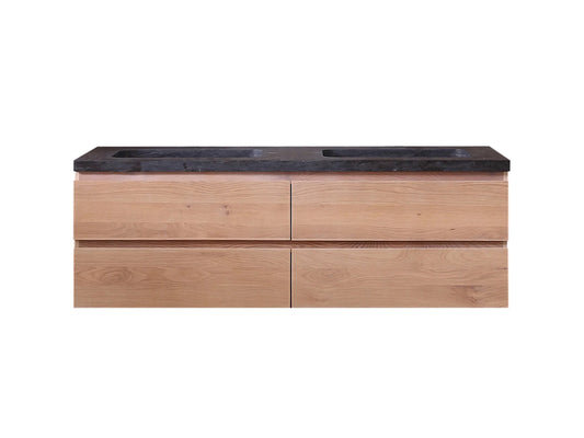 Badmeubel onderkast - Brandon Eiken white wash - 49x159x50cm